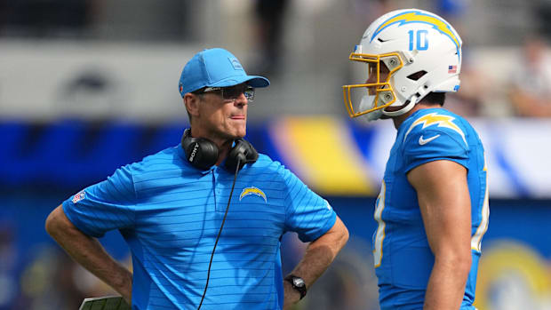 Justin Herbert, Jim Harbaugh