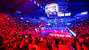 Kansas fans get hyped during Late Night in the Phog Friday, October 18, 2024 inside Allen Fieldhouse.