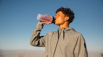 Ben Shelton drinking Thorne's Daily Electrolytes.