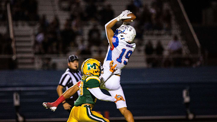 Las Cruces' Francisco Winnikoff scores a touchdown during a high school football game at the Field of Dreams. Las Cruces' Francisco Winnikoff scores a touchdown during a high school football game at the Field of Dreams.