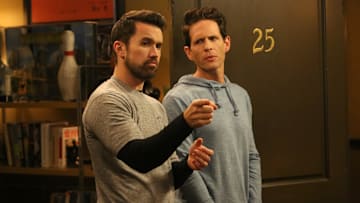 IT'S ALWAYS SUNNY IN PHILADELPHIA -- "The Gang Gets Romantic" – Season 14, Episode 1 (Airs September 25, 10:00 pm e/p) Pictured: (l-r) Rob McElhenney as Mac, Glenn Howerton as Dennis. CR: Patrick McElhenney/FXX