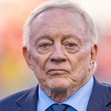 Dallas Cowboys owner Jerry Jones before the game against the San Francisco 49ers at Levi's Stadium.