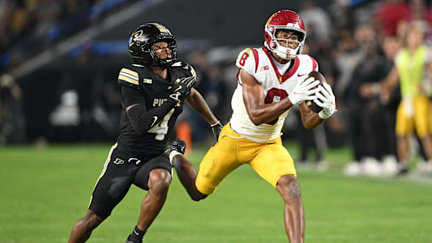 USC Trojans Purdue Boilermaker Big Ten Jayden Maiava Weather Delay Bishop Fitzgerald Road Victory Ja'Kobi Lane Jamaal Jarrett