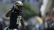 Purdue Boilermakers linebacker Alex Sanford Jr. (10) 