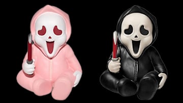 The Ghostface dolls come in black and pink.