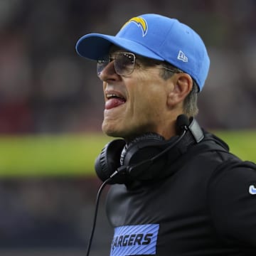 Los Angeles Chargers head coach Jim Harbaugh.