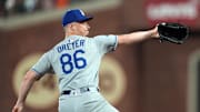 Sep 12, 2025; San Francisco, California, USA; Los Angeles Dodgers pitcher Jack Dreyer (86) throws a pitch against the San Francisco Giants during the eighth inning at Oracle Park. Mandatory Credit: Darren Yamashita-Imagn Images