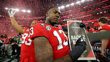 Georgia Bulldogs defensive end Mykel Williams (13)