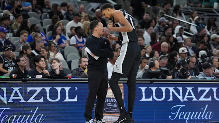 Spurs star Victor Wembanyama avoided major injury to his left knee, but he will not play on Friday vs. the Pacers.