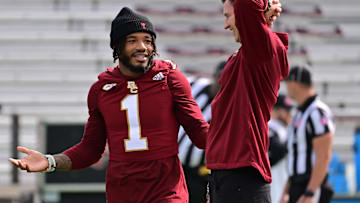 Boston College Eagles quarterback Thomas Castellanos (1)