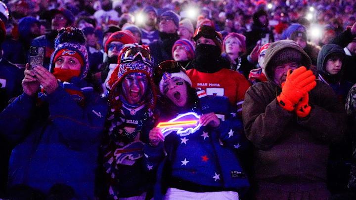 Buffalo Bills fans at Highmark Stadium. Buffalo Bills fans at Highmark Stadium.