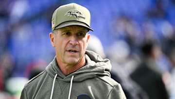 Baltimore Ravens head coach John Harbaugh
