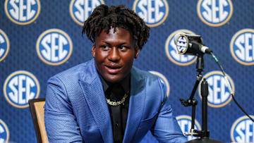 Jul 15, 2025; Atlanta, GA, USA; Texas Longhorns linebacker Anthony Hill Jr. answers questions from the media during SEC Media Days at Omni Atlanta Hotel. Mandatory Credit: Jordan Godfree-Imagn Images