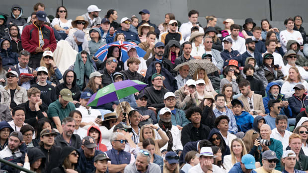 It's been a rainy opening week at Wimbledon, impacting matches played on the outside courts.