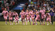 Jugadores del Inter Miami celebran su pase a cuartos de final.