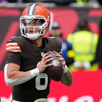 Dillon Gabriel and the Browns are home favorites against the Dolphins in NFL Week 7