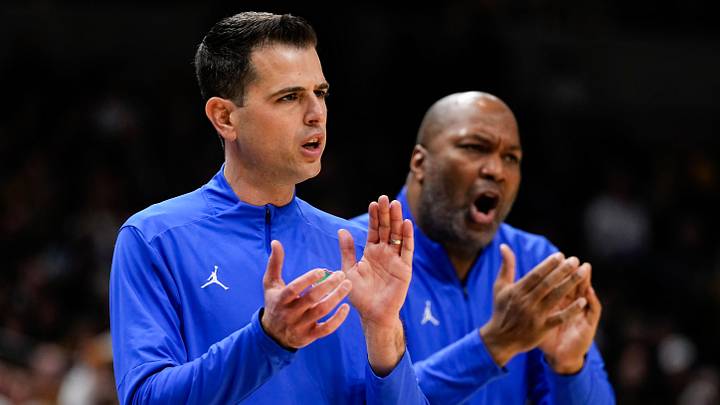 Jan 20, 2024; Columbia, Missouri, USA; Florida Gators head coach Todd Golden and assistant coach