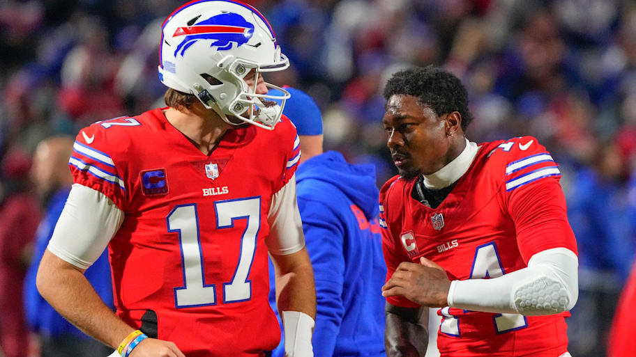 Allen and Diggs were teammates for several years in Buffalo | Gregory Fisher-Imagn Images