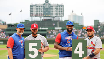 Albert Pujols y Yadier Molina recibieron su homenaje en el Wrigley Field de Chicago
