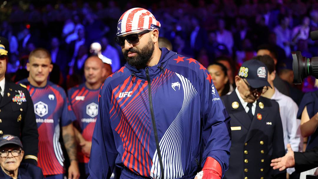 Jun 14, 2026; Washington, D.C., UNITED STATES; Josh Hokit walks out prior to his fight against Derrick Lewis during UFC Freedom 250 at White House South Lawn. Mandatory Credit: Amber Searls-Imagn Images