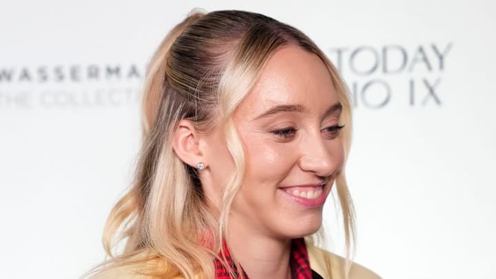 Dallas Wings guard Paige Bueckers arrives to The Collective's WNBA All-Star VIP party on Friday, July 18, 2025, at The Bemberg in Indianapolis. Wasserman’s The Collective hosted the party in partnership with USA TODAY Studio IX and Ally.