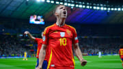 Olmo celebró la victoria de España en la Eurocopa