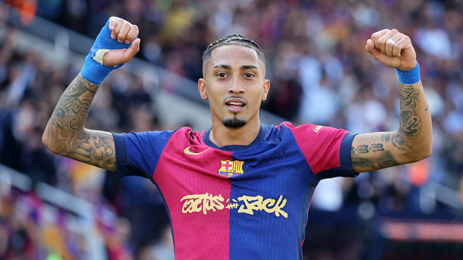 Raphinha had 59 goal involvements for Barcelona in 2024–25. | IMAGO/NurPhoto