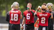 The New Orleans Saints have a three-man quarterback competition consisting of Tyler Shough, Spencer Rattler and Jake Haener.