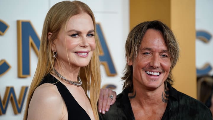 Keith Urban and Nicole Kidman walk the red carpet during the 57th Annual Country Music Association Awards in Nashville, Tenn., Wednesday, Nov. 8, 2023. 