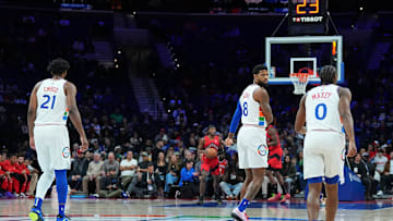 Joel Embiid, Paul George, Tyrese Maxey