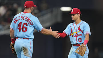 Sep 23, 2023; San Diego, California, USA; St. Louis Cardinals first baseman Paul Goldschmidt (46)