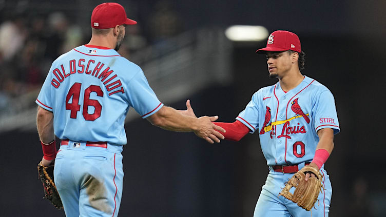 Sep 23, 2023; San Diego, California, USA; St. Louis Cardinals first baseman Paul Goldschmidt (46)