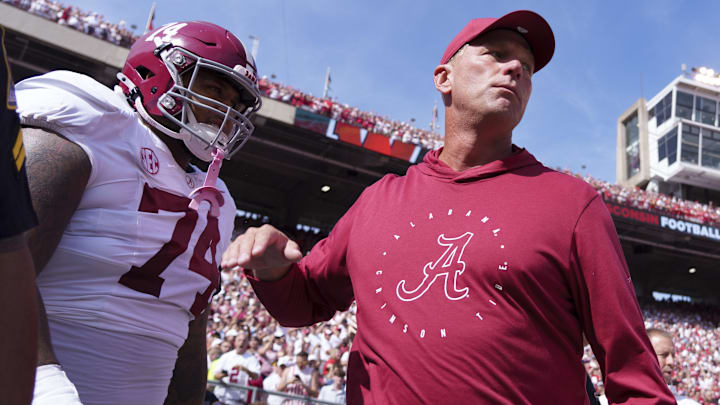 Alabama Crimson Tide head coach Kalen DeBoer