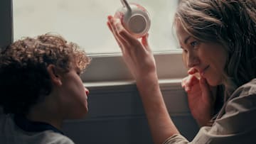 TEACUP -- "Think About the Bubbles" Episode 101 -- Pictured: (l-r) Caleb Dolden as Arlo Chenoweth, Yvonne Strahovski as Maggie Chenoweth— (Photo by: Daniel McFadden/PEACOCK)