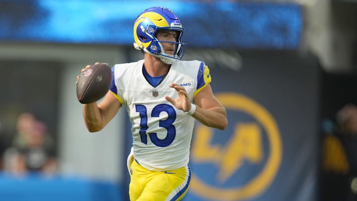 Los Angeles Rams quarterback Stetson Bennett (13)