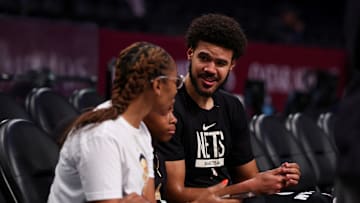 Cameron Johnson pre-game