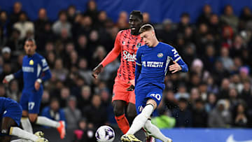Cole Palmer against Everton in last season's game at Stamford Bridge