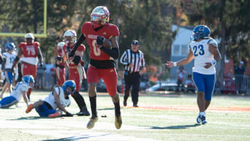 Nov 18, 2023; Oradell, NJ, USA; Donovan Catholic football at Bergen Catholic in a State, Non-Public A, semifinal game. BC #0 Quincy Porter 