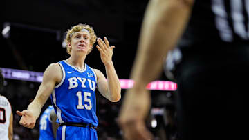 Richie Saunders looks to an official in a matchup against Texas Tech