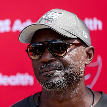 Tampa Bay Buccaneers head coach Todd Bowles gives a press conference after mini camp.