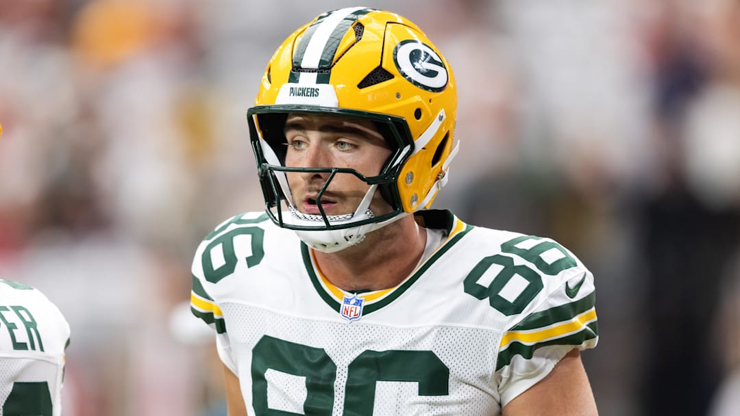 Green Bay Packers tight end John FitzPatrick (86) against the Arizona Cardinals at State Farm Stadium.