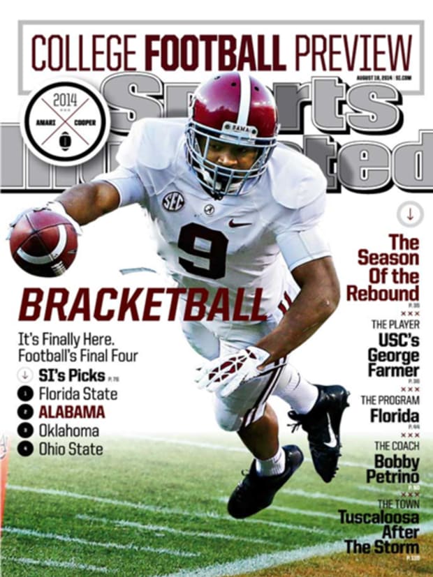 Alabama Crimson Tide wide receiver Amari Cooper on the Sports Illustrated cover of the 2014 college football preview 
