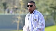 Kylian Mbappé - arrivé à Clairefontaine aujourd'hui