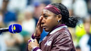 Coco Gauff was emotional after her U.S. Open second round win.