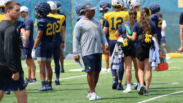 West Virginia University offensive coordinator/running backs coach Chad Scott