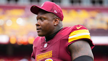 Washington Commanders offensive tackle Laremy Tunsil