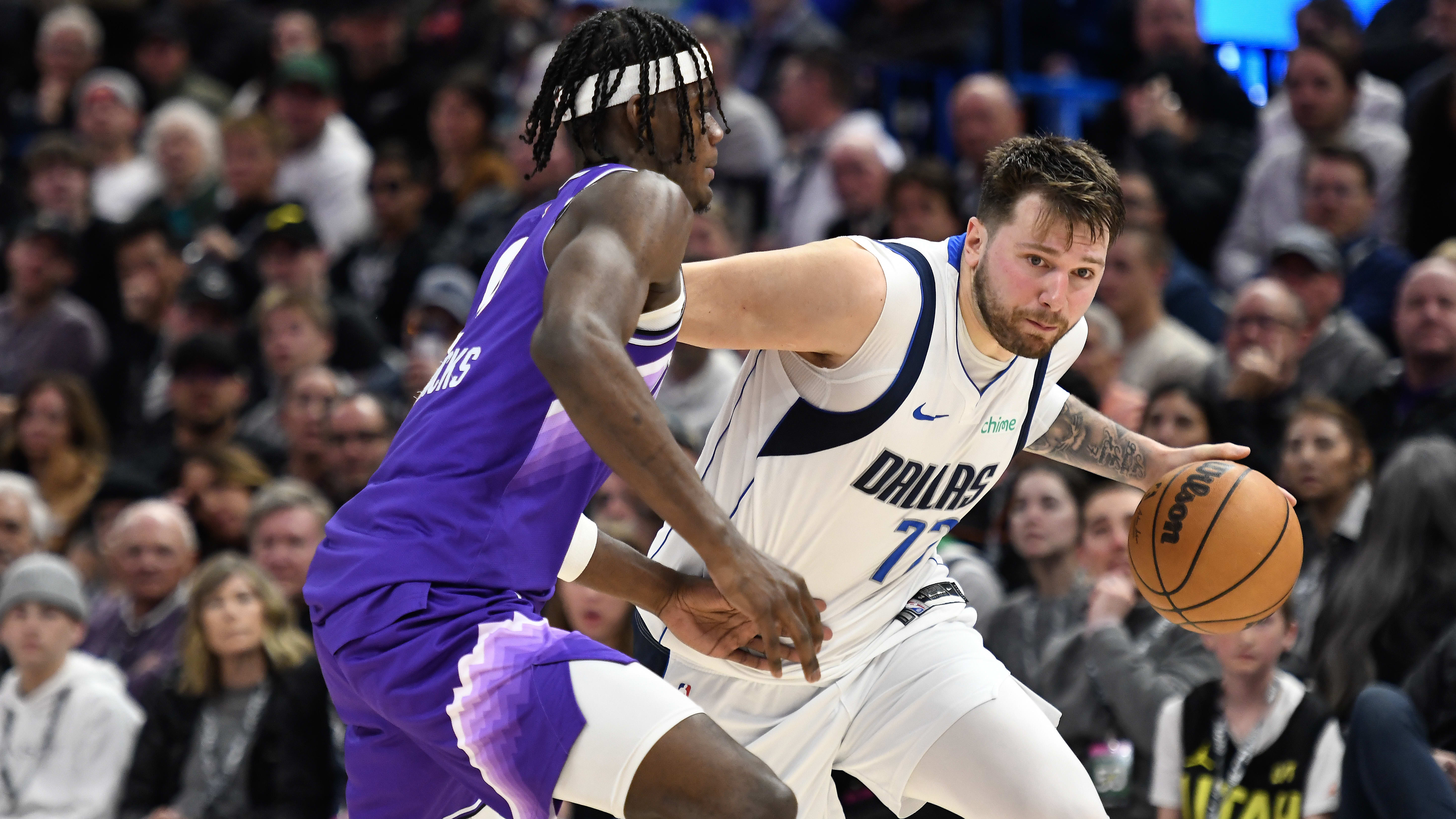 Luka Doncic, Taylor Hendricks, Dallas Mavericks, Utah Jazz