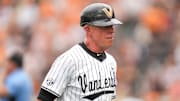 Vanderbilt baseball head coach Tim Corbin during a NCAA baseball game between the Tennessee Volunteers and Vanderbilt Commodores at Lindsey Nelson Stadium on May 11, 2025.