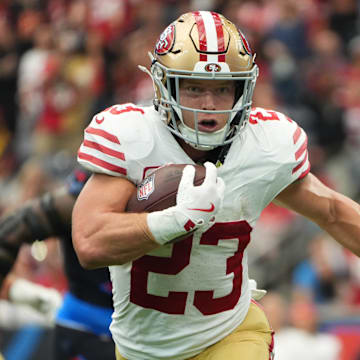 Bet the over on Christian McCaffrey's receiving yards total against the Panthers on Monday night.