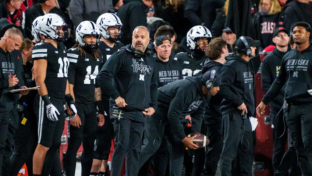Nebraska Cornhuskers head coach Matt Rhule watches play during the second quarter against the Southern California Trojans at Memorial Stadium. 